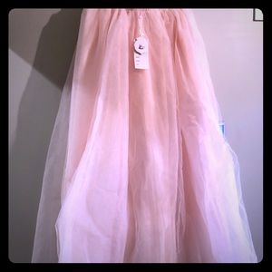 NWT Blush pink maxi tulle skirt